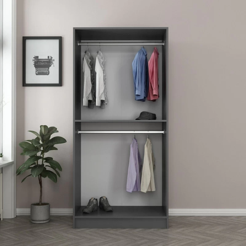 Dulap modern 90 X 210 X 52 Kale Glass Anthracite - 210  - 5