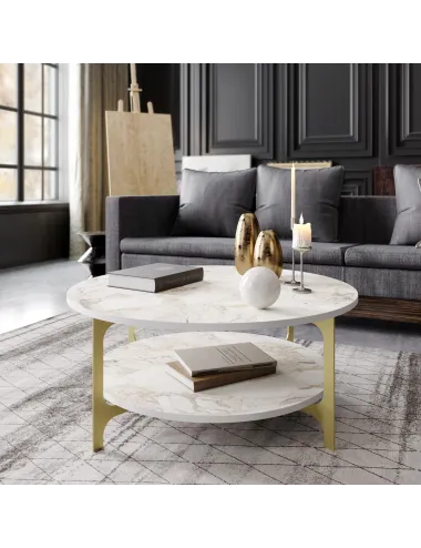 Masuta de cafea 90 X 90 X 36.8 Versy - Gold - 1