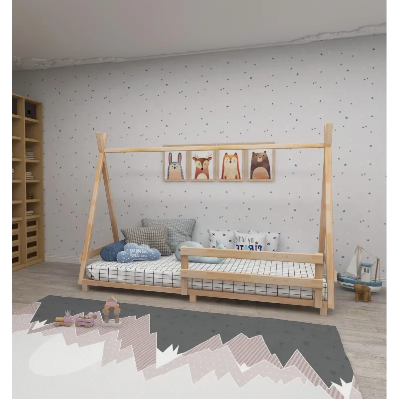 Pat tip casuta copii 200 X 140 X 90 Panda - Natural  - 1
