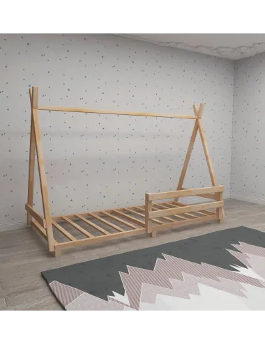 Pat tip casuta copii 200 X 140 X 90 Panda - Natural  - 2
