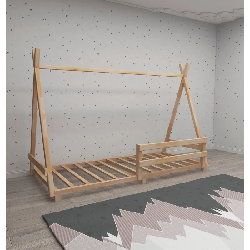 Pat tip casuta copii 200 X 140 X 90 Panda - Natural  - 2