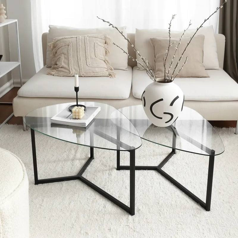 Set 2 masute de cafea Bellisimo - Black  - 4