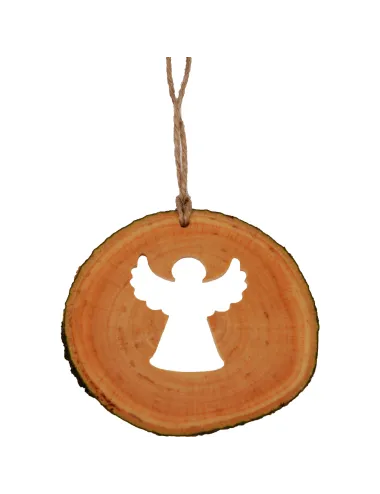 Decoratiune de craciun - Ingeras din felie de lemn New Way Decor  - 1