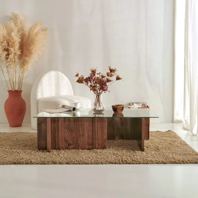 Masa Cafea Dreptunghiulara 105 X 30 X 65 Culoare Nuc Escape  - 2