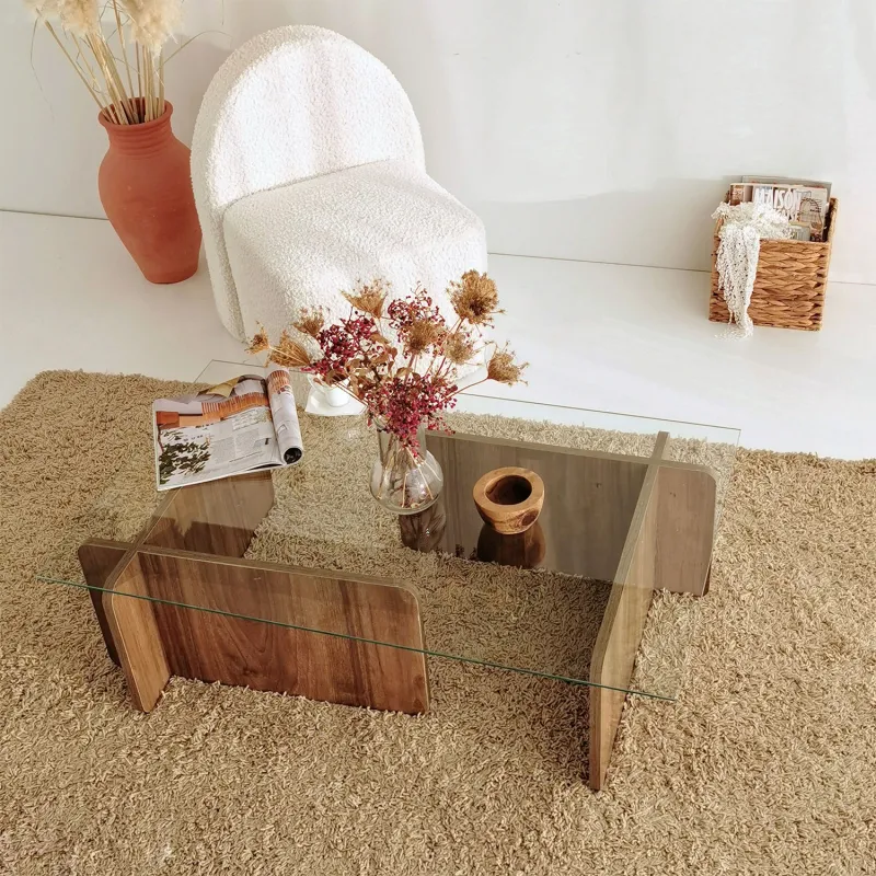 Masa Cafea Dreptunghiulara 105 X 30 X 65 Culoare Nuc Escape  - 6