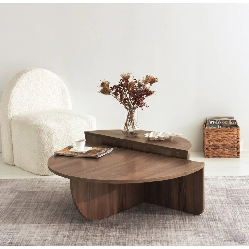 Masa de cafea culoare Nuc 90 X 30 X 60 Podium - Walnut  - 1