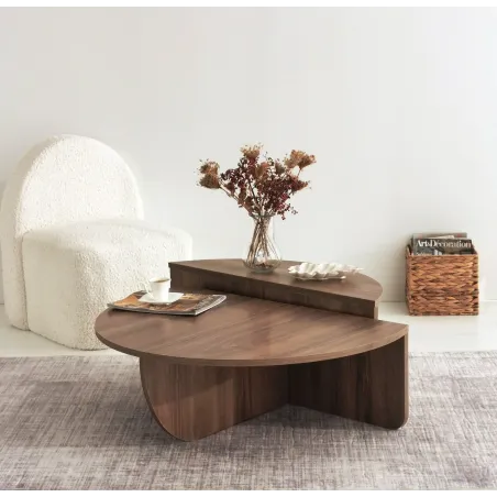 Masa de cafea culoare Nuc 90 X 30 X 60 Podium - Walnut  - 1