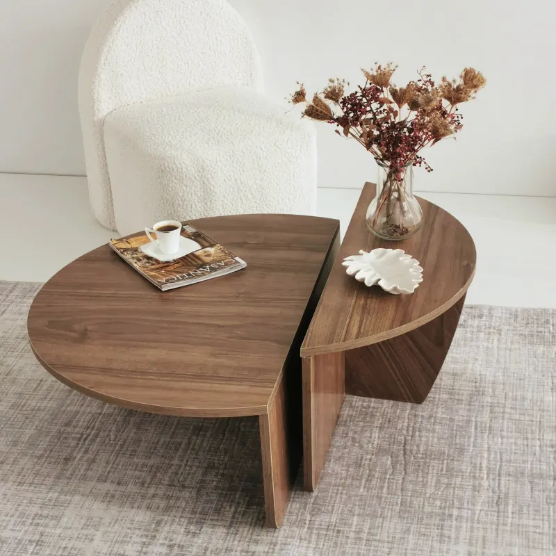 Masa de cafea culoare Nuc 90 X 30 X 60 Podium - Walnut  - 4