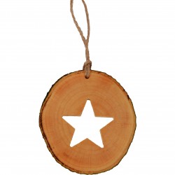 Decoratiune de craciun - Steluta din felie de lemn New Way Decor - 1