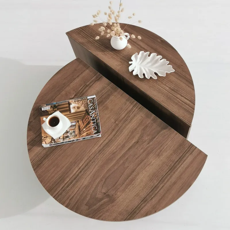 Masa de cafea culoare Nuc 90 X 30 X 60 Podium - Walnut  - 6