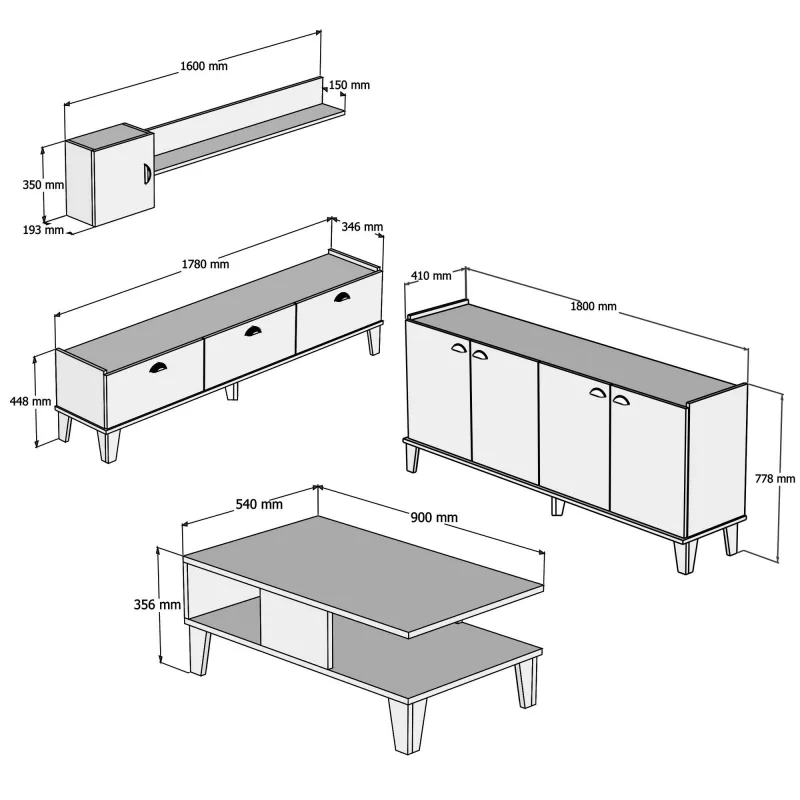 Set Mobilier Living 3 piese Sumer 2  - 5