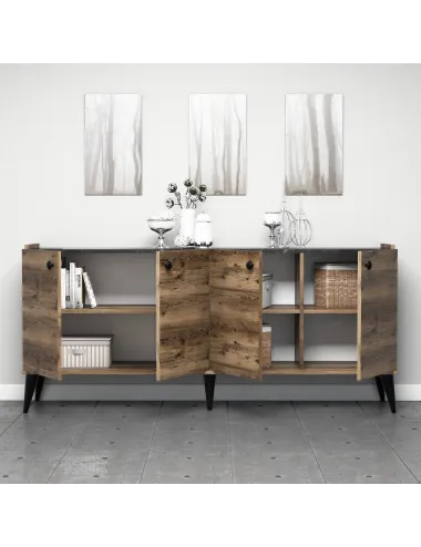 Dulap Living 182X 82.5 X 41 Culoare Nuc Lidya  - 6