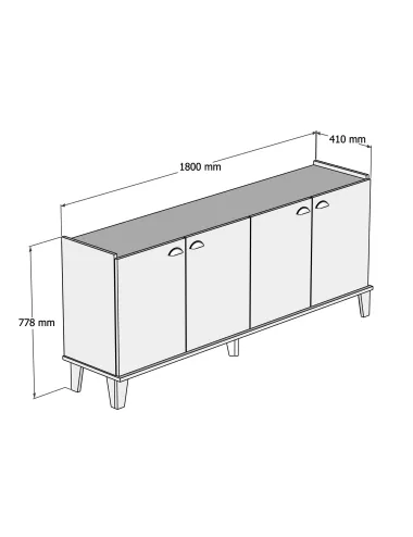 Dulap Tip Consola 180 X 77.8 X 41 Sumer H3030  - 6