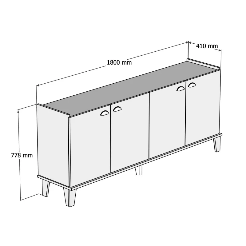 Dulap Tip Consola 180 X 77.8 X 41 Sumer H3030  - 6