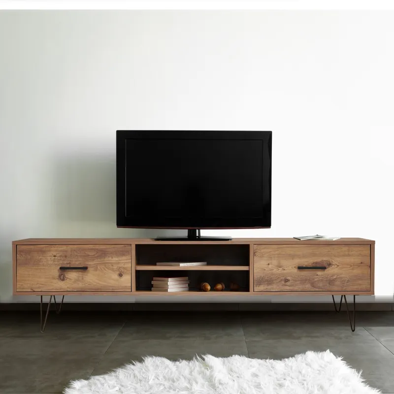 Comoda TV culoare Nuc 180 X 50 X 40 ComoBeta Rose  - 1