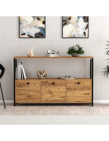 Dulap Tip Consola 120 X 75 X 30 Nero v2 - Walnut  - 1