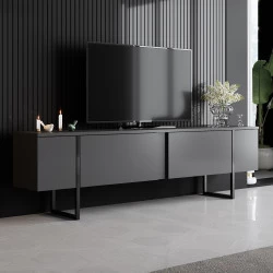 Comoda TV 180 X 30 X 50 Luxe - Anthracite, Black - 1