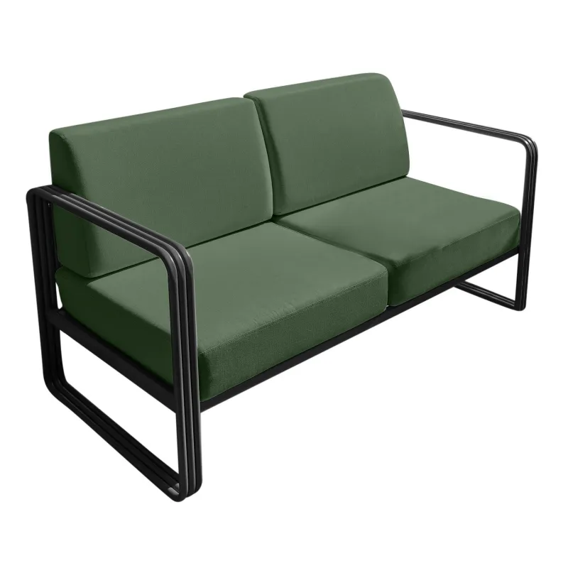 Canapea Gradina 2 locuri 151 X 66 X 70 Solaris -  Black, Green  - 4