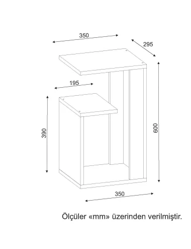 Masa Cafea 35 X 60 X 29.5 Sister - White  - 4