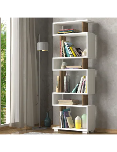 Raft 60 X 165 X 19.5 Blok - White, Walnut  - 1