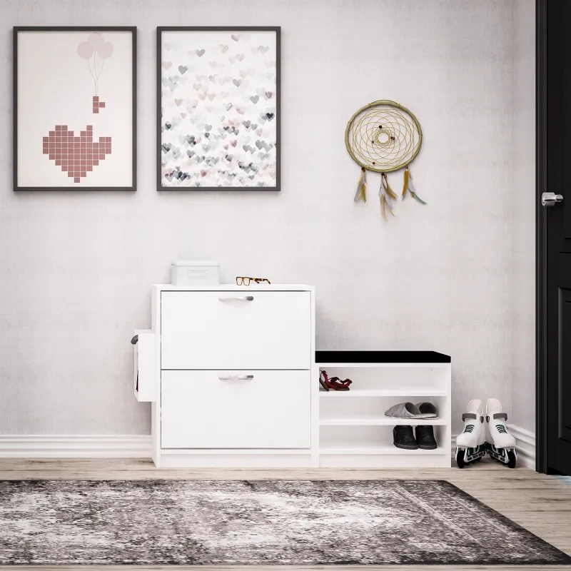 Dulap Incaltaminte cu rafturi 130 X 80 X 31 Trend - White  - 4