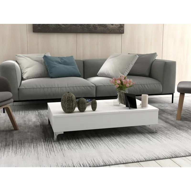 Masa Cafea cu Spatiu Depozitare 121 X 28 X 69.2 Esinti - White  - 2