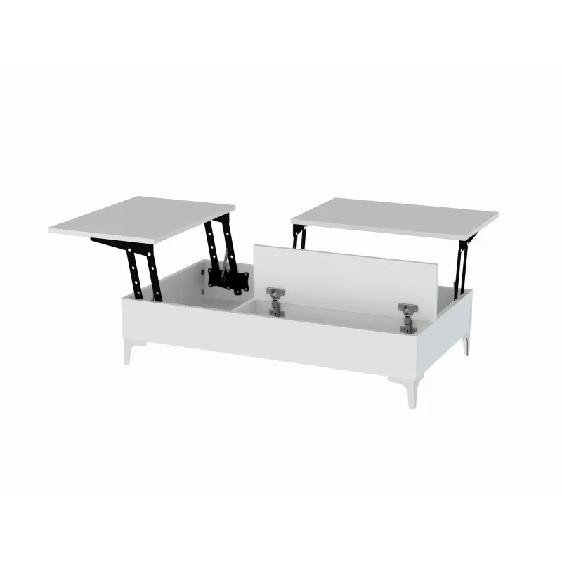 Masa Cafea cu Spatiu Depozitare 121 X 28 X 69.2 Esinti - White  - 4