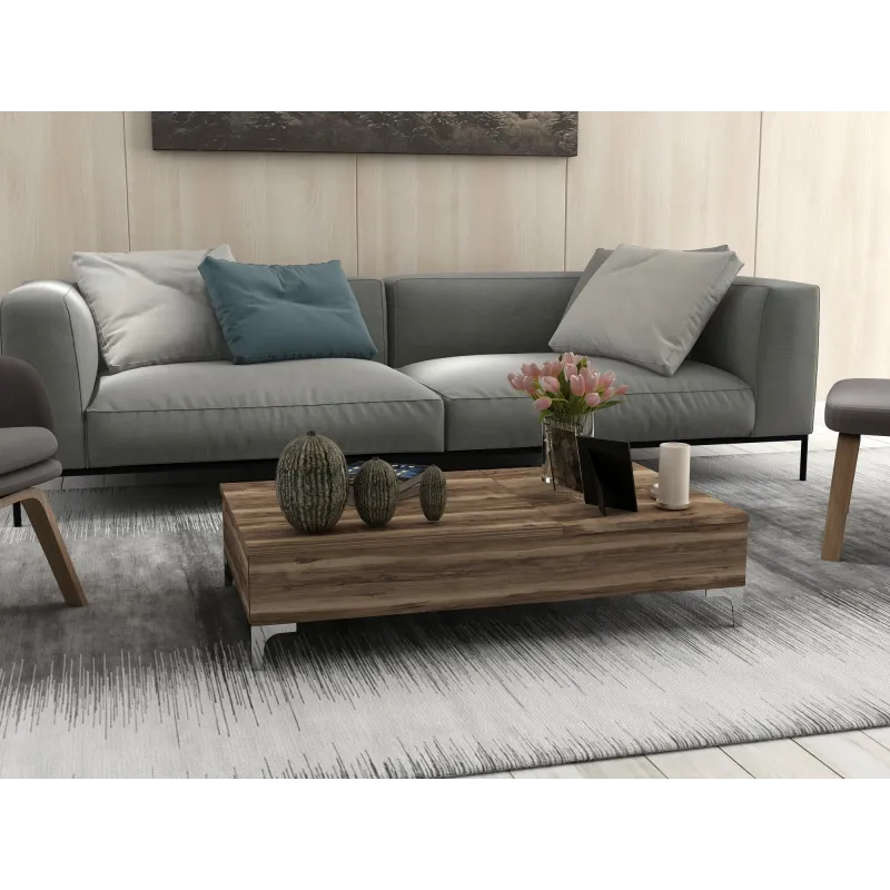 Masa Cafea Cu Spatiu Depozitare 121 X 28 X 69.2 Esinti - Walnut  - 2