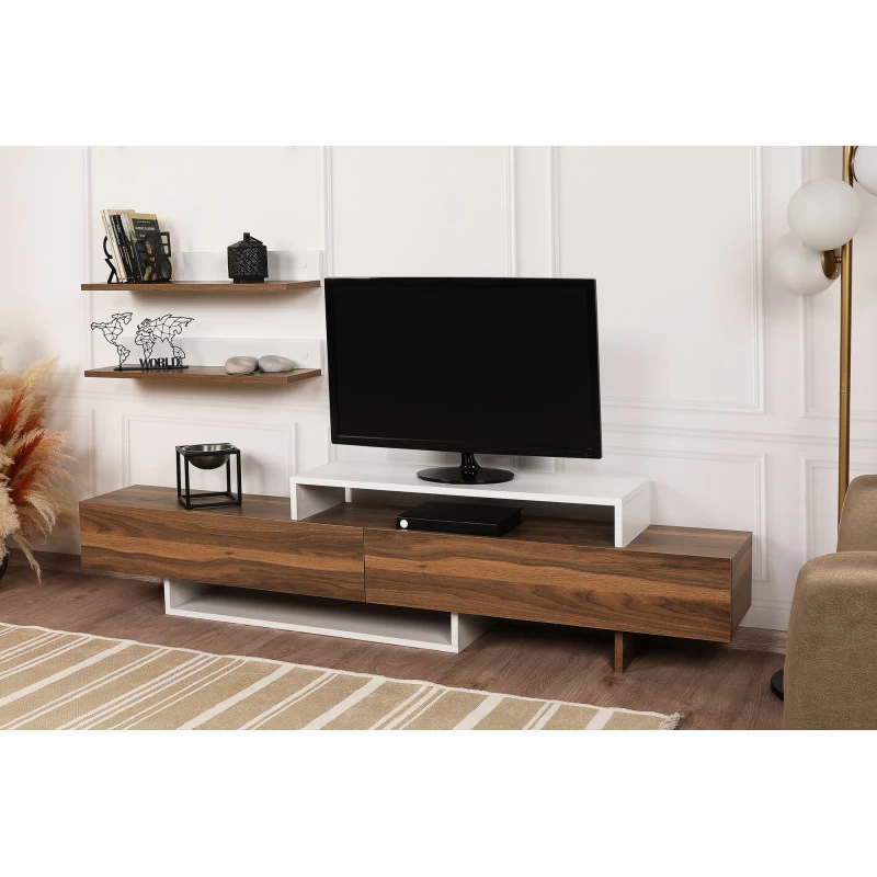 Comoda TV 180 X 41.7 X 29.5 Nirvana - Teak, White  - 2