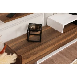 Comoda TV 180 X 41.7 X 29.5 Nirvana - Teak, White  - 4