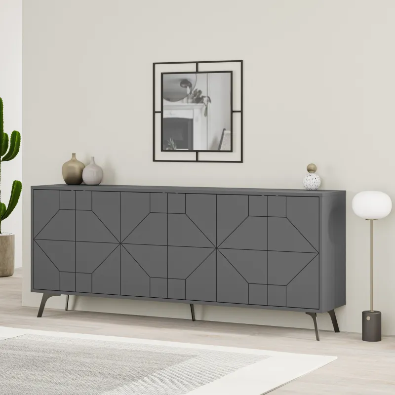 Dulap tip Consola Dune - Anthracite 183.8 X 77.4 X 35  - 1