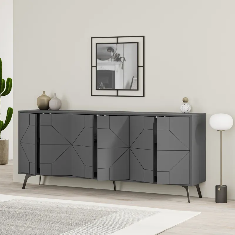 Dulap tip Consola Dune - Anthracite 183.8 X 77.4 X 35  - 2