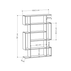 Raft Mito - Sonoma Oak, Anthracite 110 X 161 X 25.5  - 3