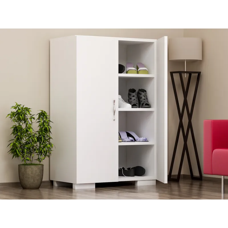 Dulap Hol cu rafturi Mada4 Ayak - White 60 X 94 X 35  - 2