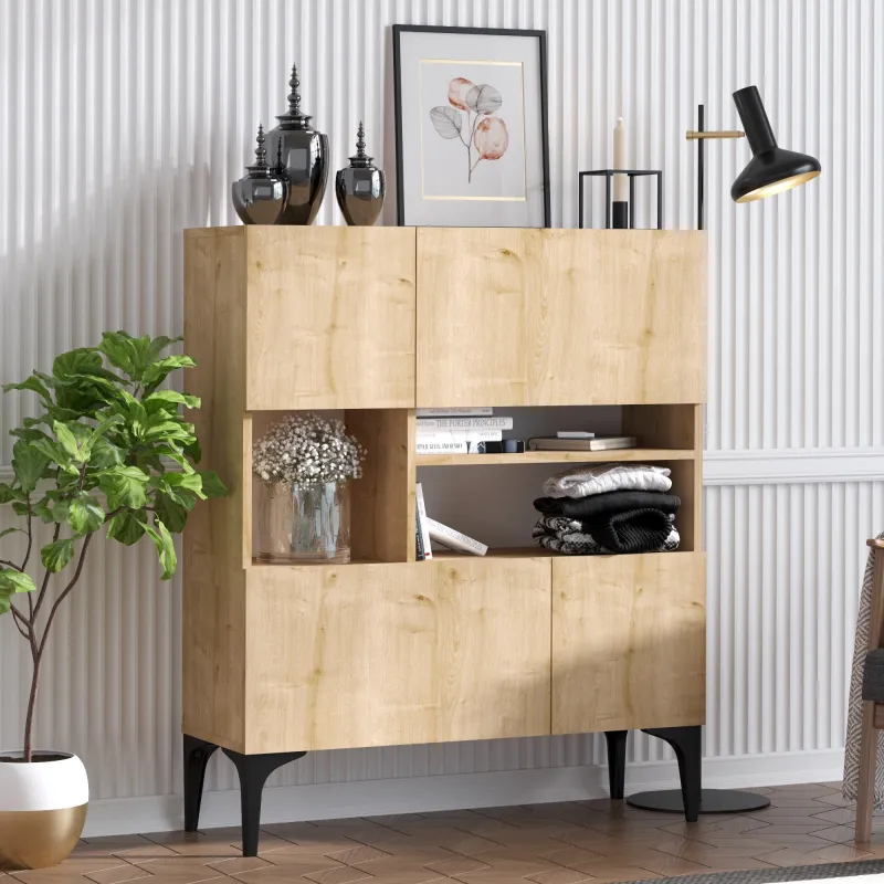 Dulap Tip Consola Krista - Sapphire Oak 100 X 35 X 125  - 2