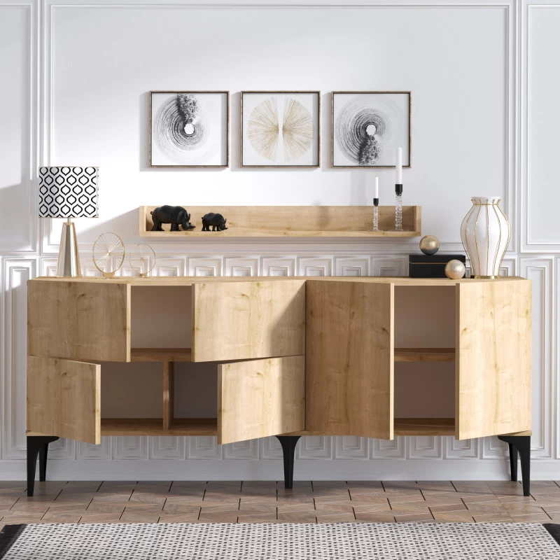 Dulap Tip Consola Stella - Sapphire Oak 180 X 55 X 40  - 3