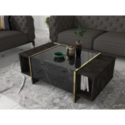 Masa de Cafea Negru cu Auriuiu Veyron 103.8 X 37.3 X 60 - 1
