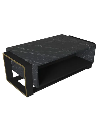 Masa Cafea Negru cu Auriuiu Bianco 106.4 X 40.4 X 60  - 5