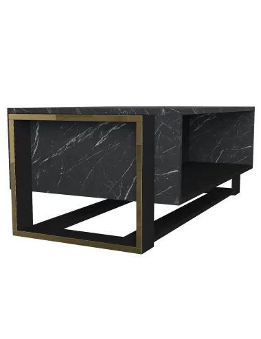 Masa Cafea Negru cu Auriuiu Bianco 106.4 X 40.4 X 60  - 6