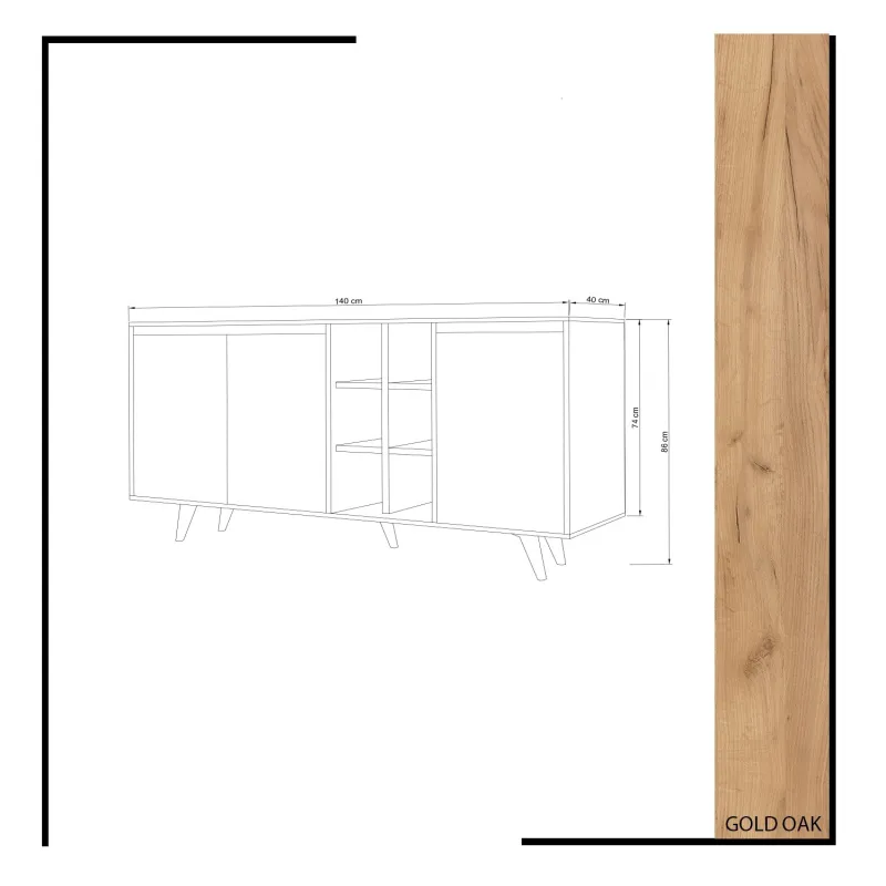 Dulap tip Consola Prava 140 X 86 X 40  - 5
