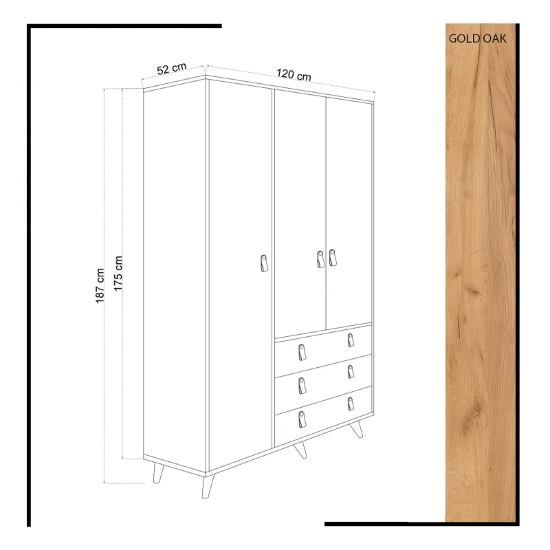 Dulap Franky 120 X 187 X 52  - 5