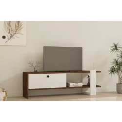 Comoda TV Gaye - Walnut, White 120 X 36.8 X 25 - 1