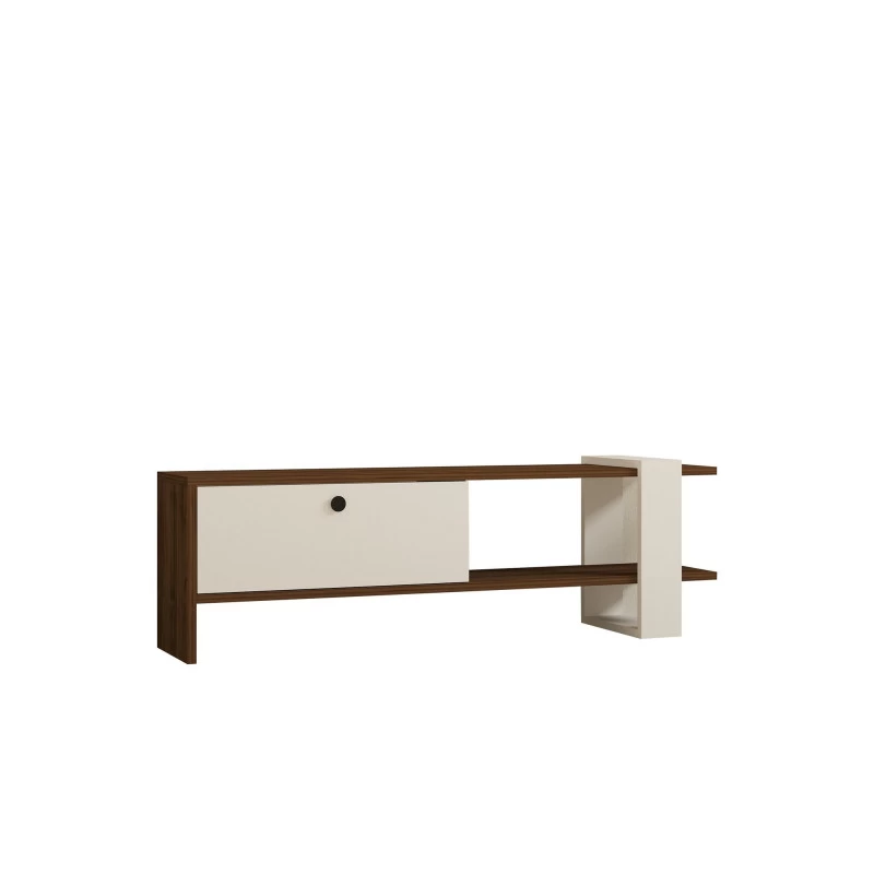 Comoda TV Gaye - Walnut, White 120 X 36.8 X 25  - 5