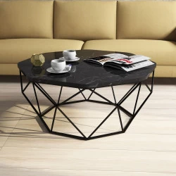 Masa de Cafea Diamond - Black Marble 90 X 38 X 90  - 1