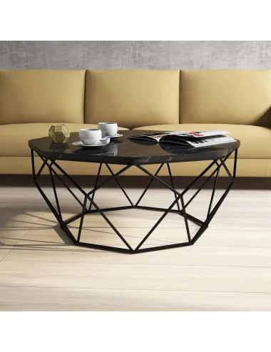 Masa de Cafea Diamond - Black Marble 90 X 38 X 90  - 2