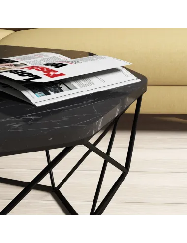 Masa de Cafea Diamond - Black Marble 90 X 38 X 90  - 3