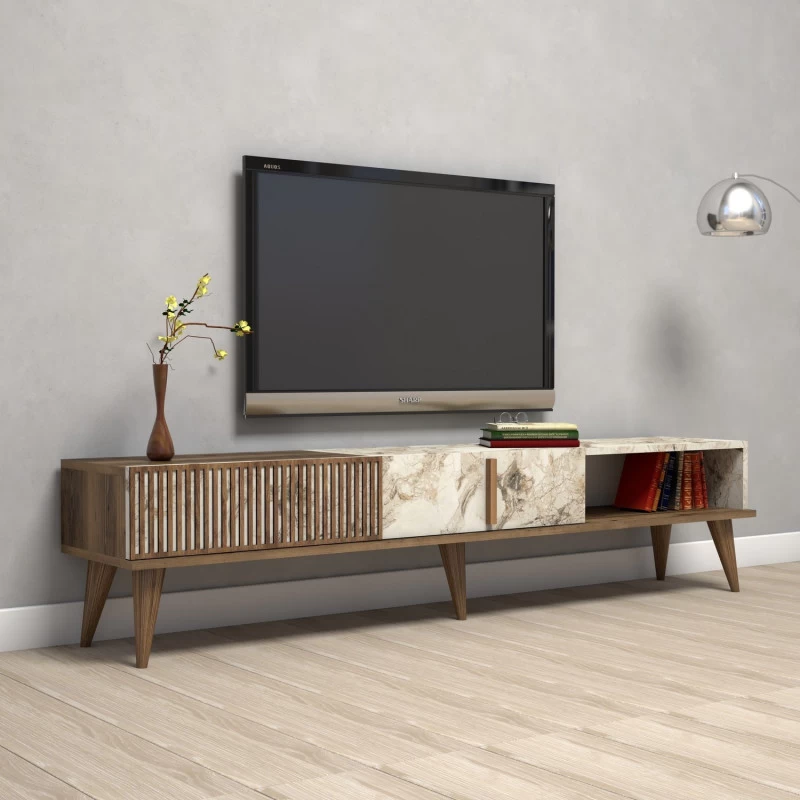 Milan - Walnut, White Marble  - 2