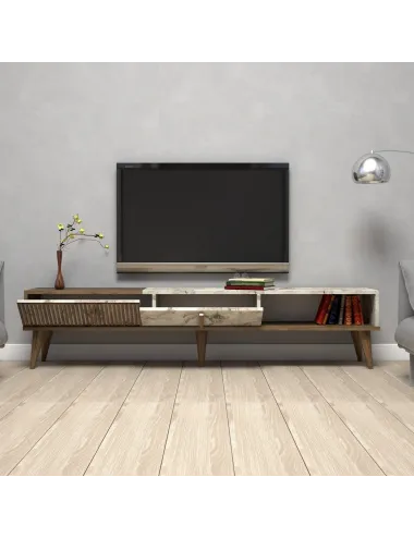 Milan - Walnut, White Marble  - 3