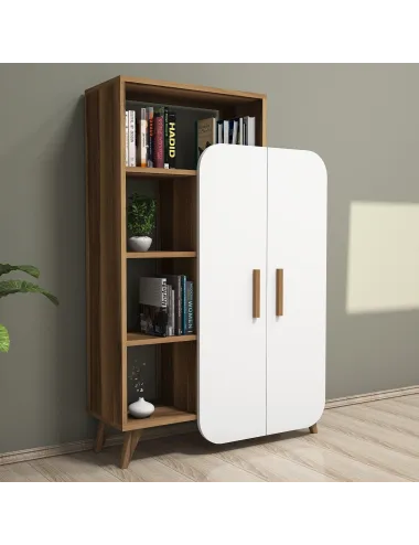 Raft cu Dulapior Form - Walnut, White  - 1