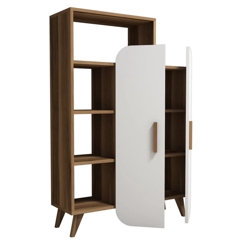 Raft cu Dulapior Form - Walnut, White  - 2